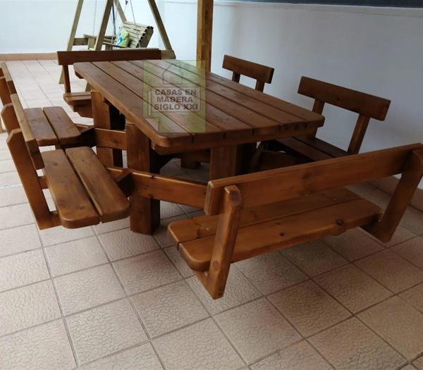 Mesas picnic de madera